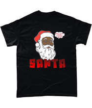 Load image into Gallery viewer, Black Santa T-Shirt