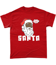 Load image into Gallery viewer, Black Santa T-Shirt