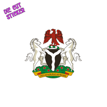 Load image into Gallery viewer, Nigeria Coat Of Arms Die Cut Sticker