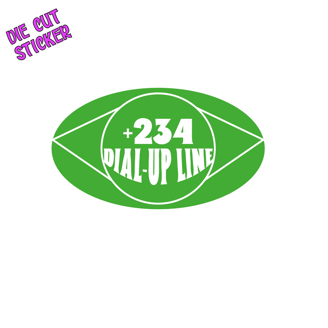 +234 Dial-Up Die Cut Sticker